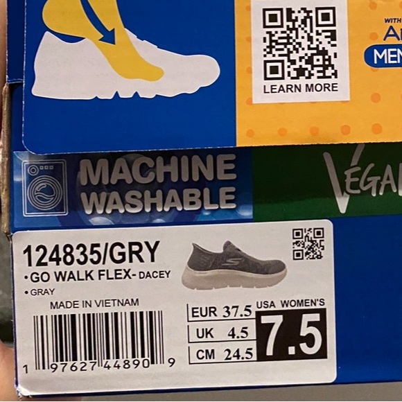 WORN TWICE Skechers Slip-Ins Go Walk Flex “Dacey” ladies’ sneakers, size 7-1/2 M - Picture 12 of 12